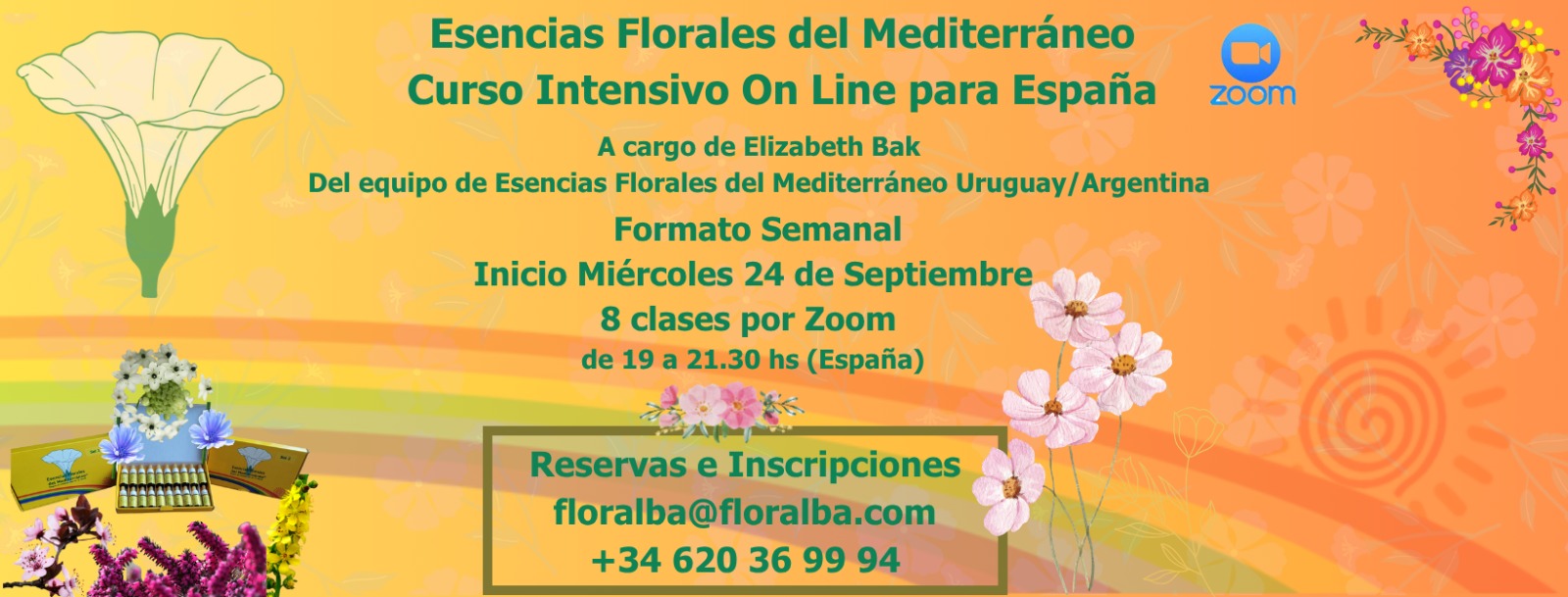 Curso intensivo online para España Flores del Mediterraneo.